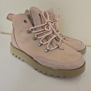 Satorisan Pink High Top Sneakers Shoes Leather Women's Size EU 38 US 7